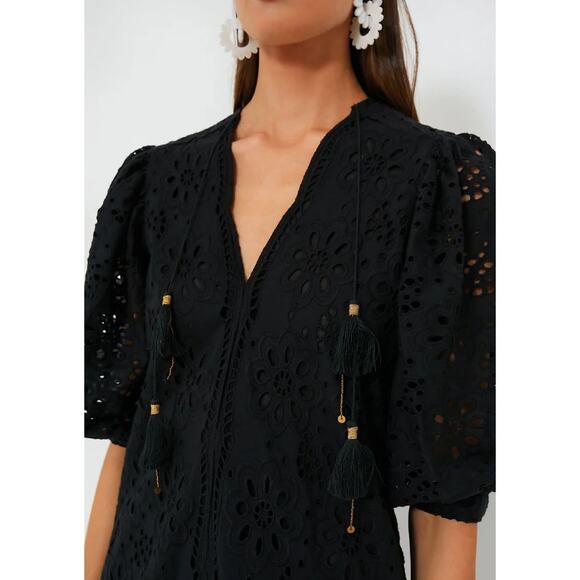 Bell by Alicia Eyelet Popover Dress Size Medium - Picture 7 of 10